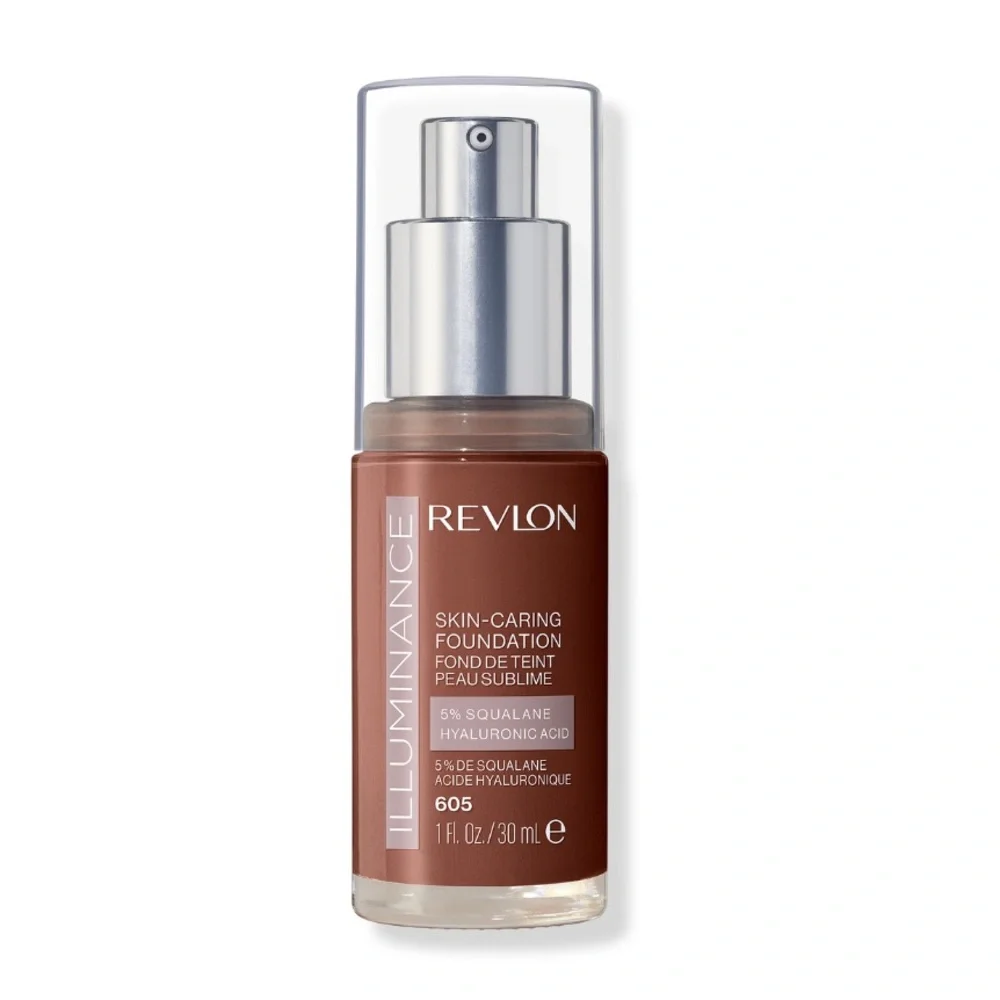3/$15 🌸 Revlon Illuminance Skin Foundation Squalane Hyaluronic Acid 605 Mahogany